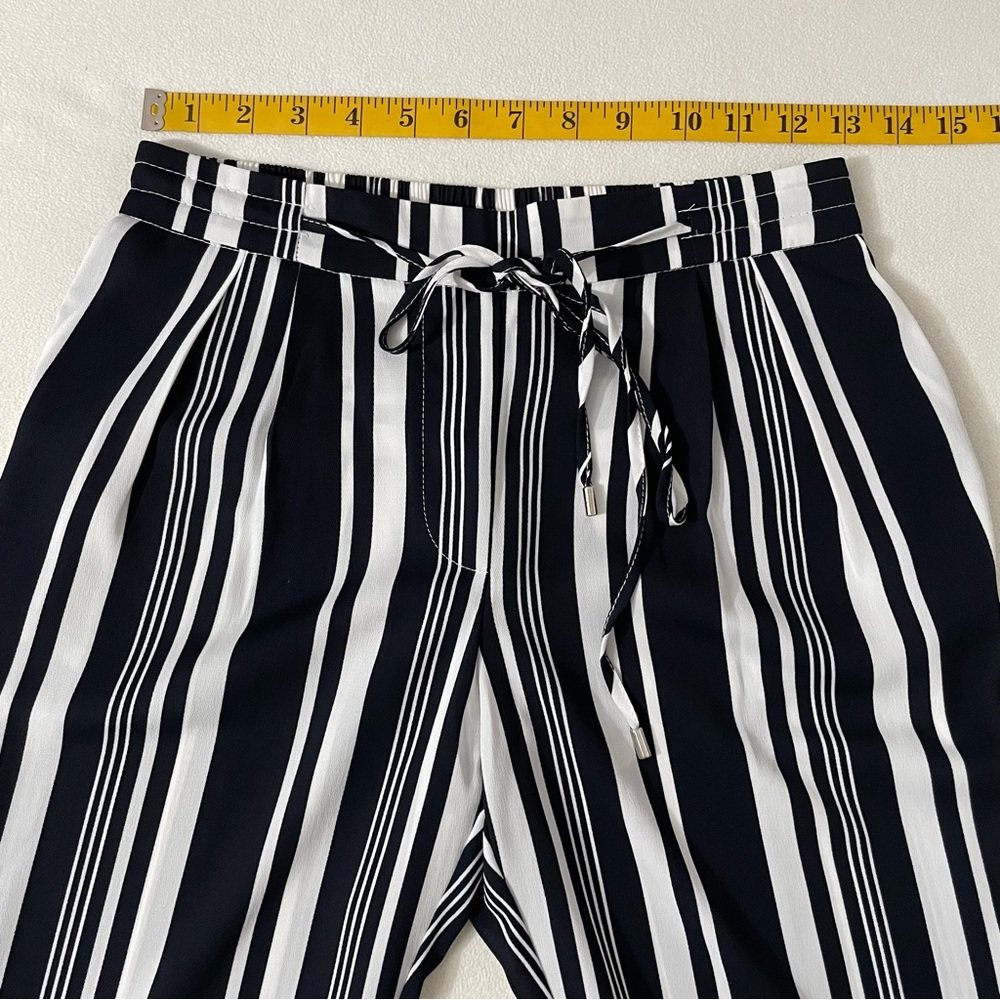 Zara Basic Striped Drawstring Pants - image 7